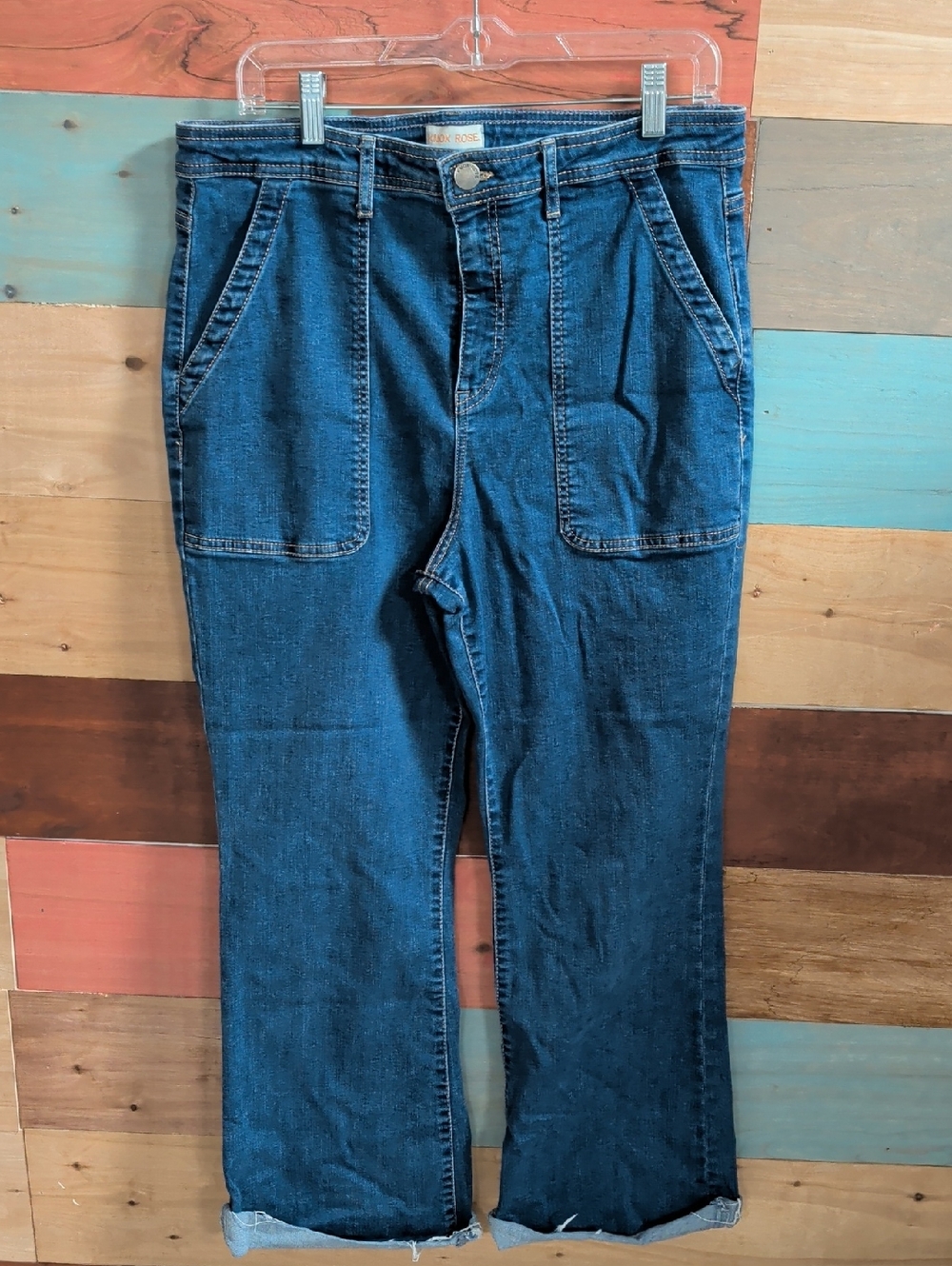 Knox Rose Women's Dark Blue Boyfriend Jeans